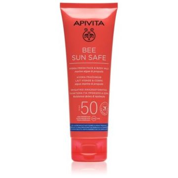 Apivita Bee Sun Safe Hydra Fresh Milk SPF50 lotiune solara pentru fata si corp SPF 50