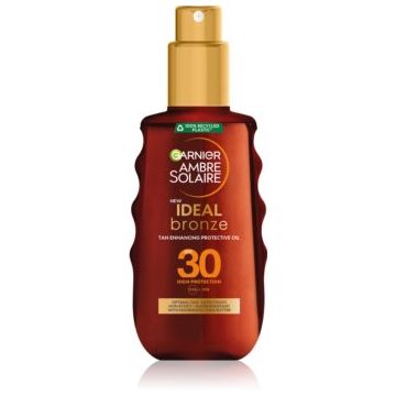 Garnier Ambre Solaire Ideal Bronze ulei pentru îngrijire și bronzare SPF 30
