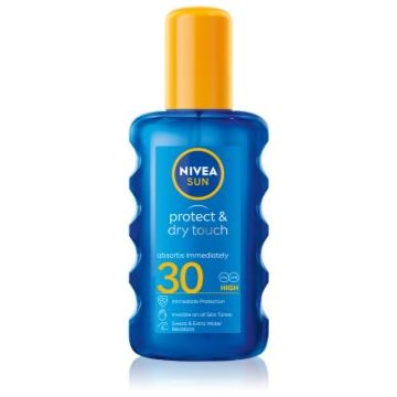 NIVEA SUN Protect & Dry Touch spray transparent pentru bronzat SPF 30
