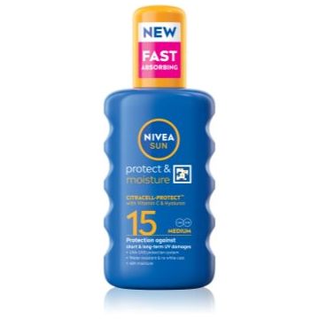 NIVEA SUN Protect & Moisture spray pentru bronzat SPF 15