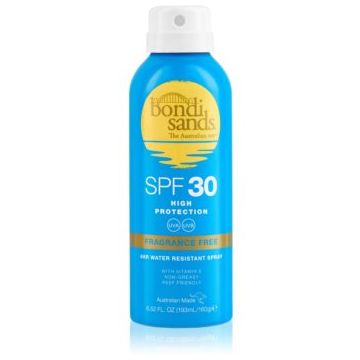 Bondi Sands SPF 30 Fragrance Free Spray impermeabil plaja