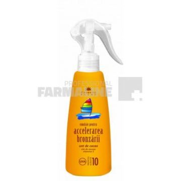Cosmetic Plant Emulsie pentru accelerarea bronzarii cu unt de cacao, ulei de morcov si vitamina E SPF10 200 ml