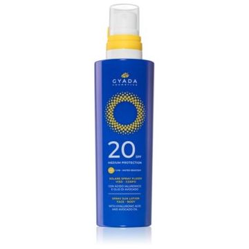 Gyada Cosmetics Solar Medium Protection spray de protecție pentru față și corp SPF 20
