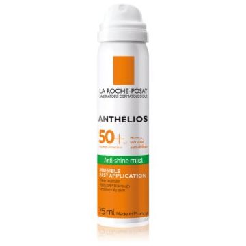 La Roche-Posay Anthelios spray revigorant pentru față anti-strălucire SPF 50+