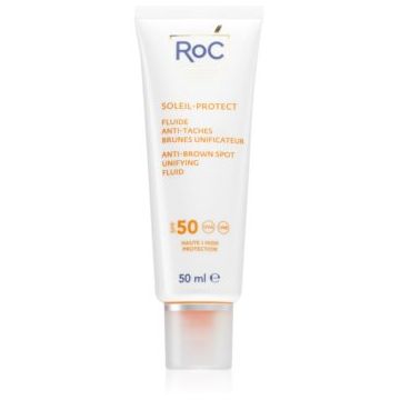 RoC Soleil Protect Anti Brown Spots Unifying Fluid fluid protector pentru combaterea petelor negre. SPF 50