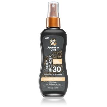 Australian Gold Instant Bronzer tratament pentru protectie solara cu efect autobronzant