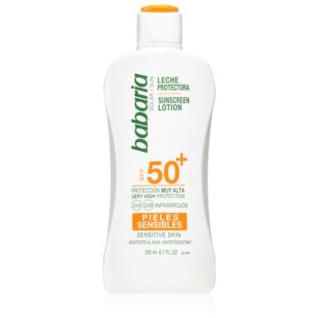 Babaria Sun Sensitive lapte de curățat, pentru piele sensibilă SPF 50+