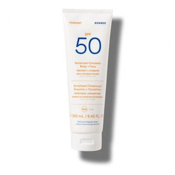 Emulsie pentru corp si fata SPF 50 Yoghurt Sun, 250ml, Korres