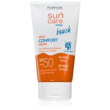 FlosLek Laboratorium Sun Care Derma Beach crema fata iluminatoare de protectie SPF 50+