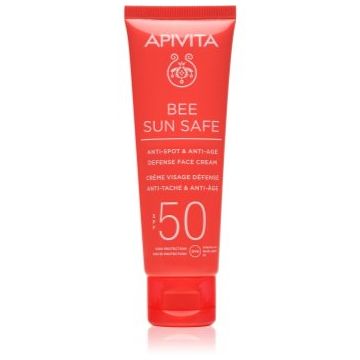 Apivita Bee Sun Safe Anti-Spot and Anti-Age Face Cream SPF 50 crema protectoare impotriva imbatranirii pielii SPF 50