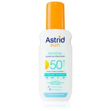 Astrid Sun Sensitive lapte bronzant cu pulverizator SPF 50+