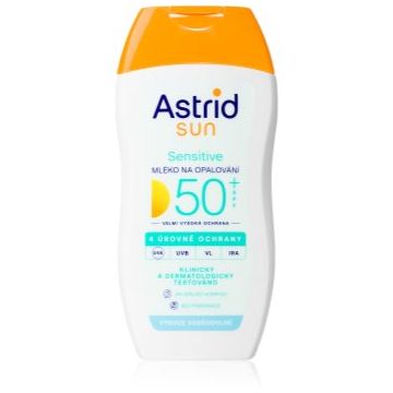 Astrid Sun Sensitive lotiune pentru bronzat SPF 50+