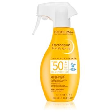 Bioderma Photoderm Sun active defense spray facial revigorant cu protecție solară SPF 50+