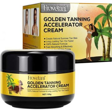 Crema Acceleratoare pentru Bronz de 10 ori mai rapid, Efect Intensificator, Ingrediente 100% Naturale, Frovetani, 100 g