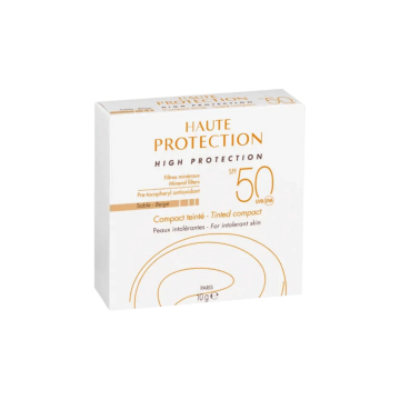 Fond de ten compact cu protectie solara SPF 50+, nuanta Beige, 10 g, Avene