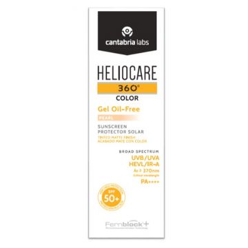 Gel pentru protectie solara cu SPF 50+ Cantabria Labs Heliocare 360 Color, 50 ml (Culoare produse: Pearl)