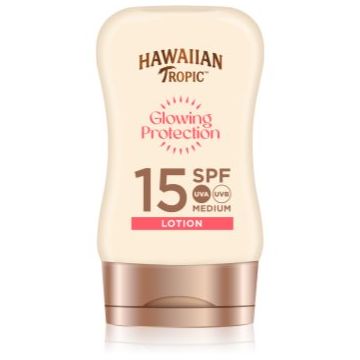 Hawaiian Tropic Glowing Protection Mini cremă pentru plaja SPF 15
