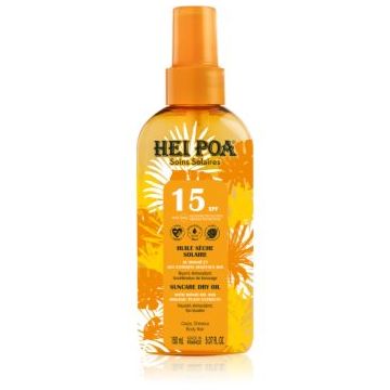 Hei Poa Tahiti Monoi Oil ulei de bronzat pentru piele uscata SPF 15