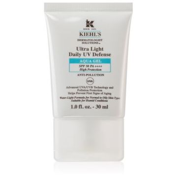 Kiehl's Dermatologist Solutions Ultra Light Daily UV Defense Aqua Gel SPF 50 PA++++ lichid protector ultra ușor SPF 50