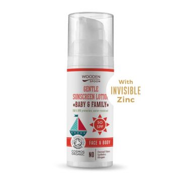 Lotiune protectie solara, SPF 50, bio, 50ml, Wooden Spoon