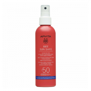 Spray protectie solara corp si ten SPF50, Bee Sun Safe, 200 ml, Apivita