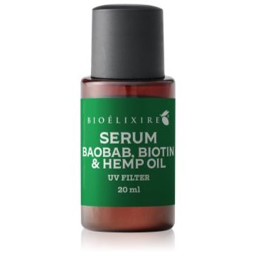 Bioélixire Serum Baobab, Biotin & Hemp Oil ser pentru parul deteriorat si fragil