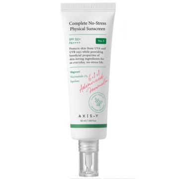 Crema de fata cu protectie solara SPF 50+ Complete No-Stress Physical, 50ml, Axis-Y