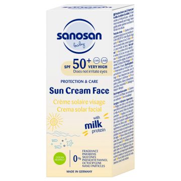Crema de fata pentru copii SPF50+, 30ml, Sanosan