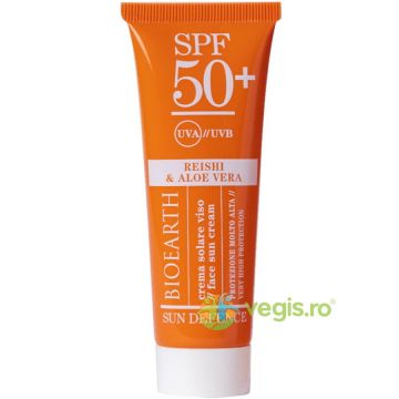 Crema de Fata pentru Protectie Solara SPF50 cu Ganoderma si Aloe Vera 50ml