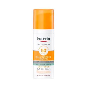 Crema gel de fata cu protectie solara SPF 50+ Sun Protection Oil Control Eucerin, 50 ml
