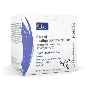 Crema multiprotectoare Plus Hidratis Q4U, 50ml, Tis Farmaceutic