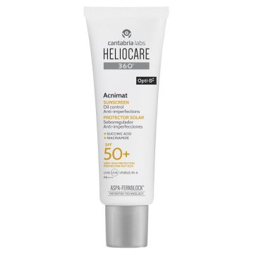 Crema pentru protectie solara cu SPF 50+ Heliocare 360 Acnimat Cantabria Labs, 50 ml
