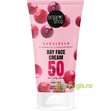 Crema Protectie Solara Ten Mixt sau Gras, SPF 50 UVA - UVB cu Merisor 50ml