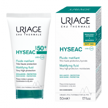 Fluid matifiant SPF50+ Hyseac, 50 ml, Uriage