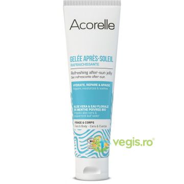 Gel Racoritor dupa Expunerea la Soare pentru Fata si Corp cu Aloe Vera si Menta Bio 100ml