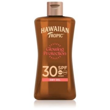 Hawaiian Tropic Glowing Protection Dry Oil ulei de bronzat pentru piele uscata SPF 30