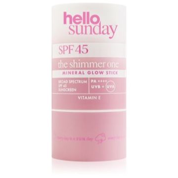 hello sunday the shimmer one mineral glow stick baton de protecție minerală pe zonele sensibile SPF 45
