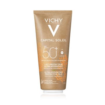 Lapte pentru protectie solara SPF 50+ pentru fata si corp conceput sustenabil Capital Soleil, 200ml, Vichy