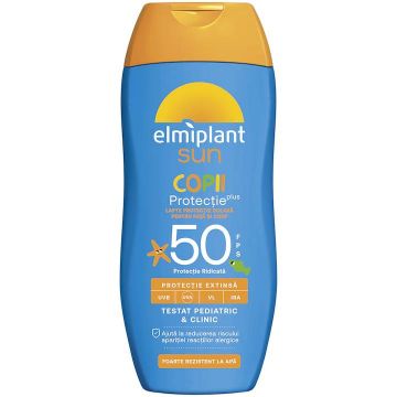 Lapte protectie solara pentru copii SPF50 Sun, 200ml, Elmiplant