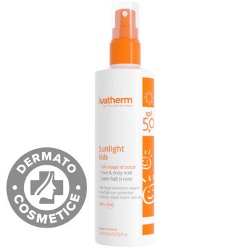 Lapte protectie solara pentru copii SPF50+ Sunlight, 200ml, Ivatherm