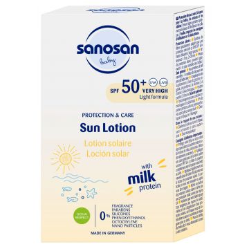 Lotiune protectie solara pentru copii SPF50+, 100ml, Sanosan