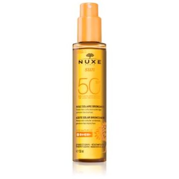 Nuxe Sun Face and Body Tanning Sun Oil ulei pentru plaja pentru fata si corp