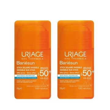 Pachet 2 x Stick invizibil pentru protectie solara cu SPF 50+ Bariesun, 18 g, Uriage
