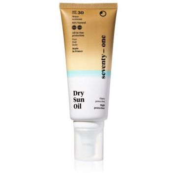 SeventyOne Dry Sun Oil SPF30 ulei uscat cu protecție solară pentru față, corp și păr