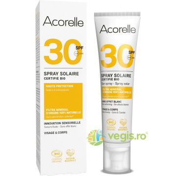 Spray Protectie Solara pentru Fata si Corp SPF30 cu Ulei de Karanja si Propolis Bio 100ml