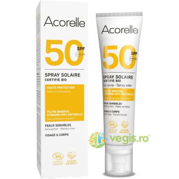 Spray Protectie Solara pentru Fata si Corp SPF50 cu Ulei de Karanja si Propolis Bio 100ml