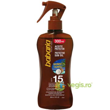 Ulei Tip Spray Protectie Solara SPF15 Accelerator Bronzare Monoi Tahiti 300ml