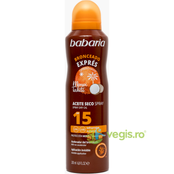 Ulei Uscat Tip Spray cu Accelerator de Bronzare SPF15 Protectie UVA, UVB si Infrarosu Express Tanning Monoi Tahiti 200ml