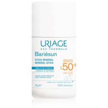Uriage Bariésun Mineral Stick SPF 50+ baton de protecție minerală pe zonele sensibile SPF 50+