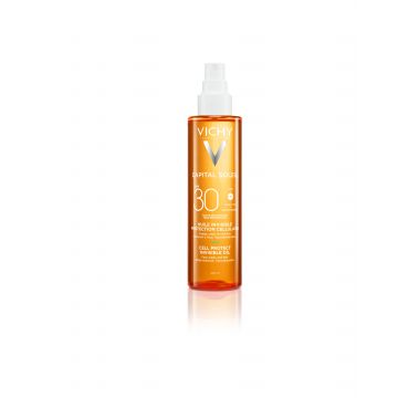 Vichy Capital Soleil Cell Protect Spray ulei invizibil cu squalan si vit.E SPF30 200 ml Vichy Capital Soleil Cell Protect Spray ulei invizibil cu squalan si vit.E SPF30 200 ml